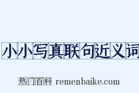 小小写真联句近义词是什么意思的图片